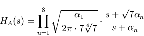 \begin{displaymath}
f_{0}=\frac{\alpha_{1}}{2 \pi \sqrt[4]{7}}.\end{displaymath}